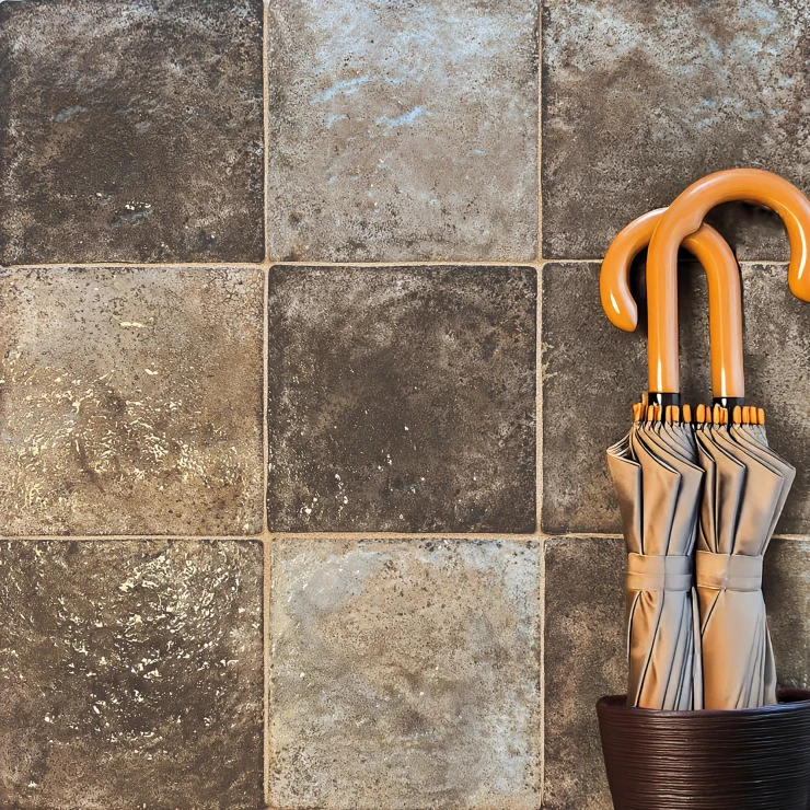 Klinker Lucent Brun Mat-Blank 20x20 cm