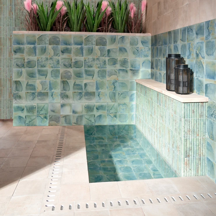 Mainzu Trappeklinker Hjørne Fondant Beige Mat 20x20 cm