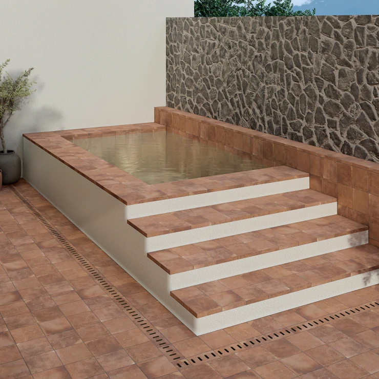 Mainzu Trappeklinker Hjørne Fondant Læder Mat 20x20 cm