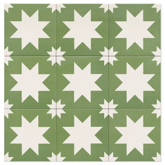 Mainzu Klinker <strong>Fired</strong>  Stjernegrøn Mat 20x20 cm