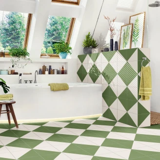 Mainzu Klinker <strong>Fired</strong>  Mellemgrøn Mat 20x20 cm