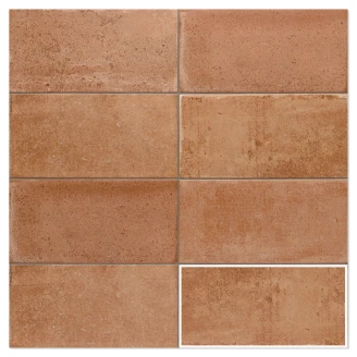 Mainzu Klinker Clay Cotto Mat 15x30 cm