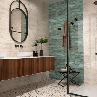 Mainzu Vægflise <strong>Tampa</strong>  Grøn Blank 5x30 cm