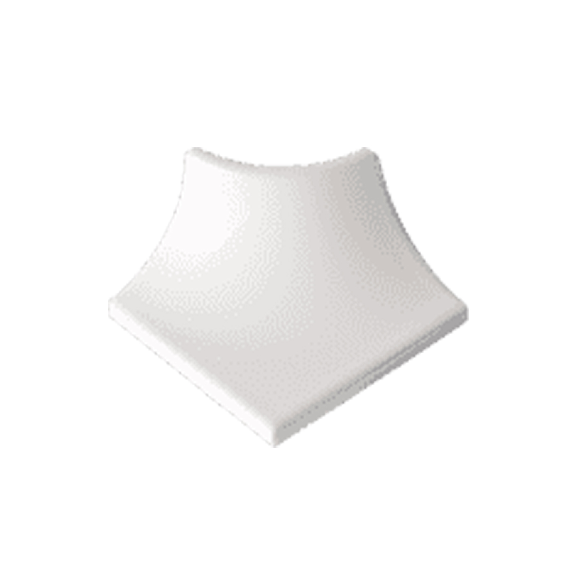 Mainzu Dekor Vægflise Chroma Dekorativt Hjørne Hvid Blank 5x5 cm