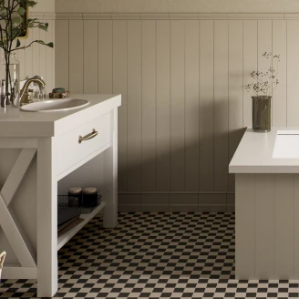 Dekor Vægflise <strong>Ashbury</strong>  Beige Mat 5x20 cm