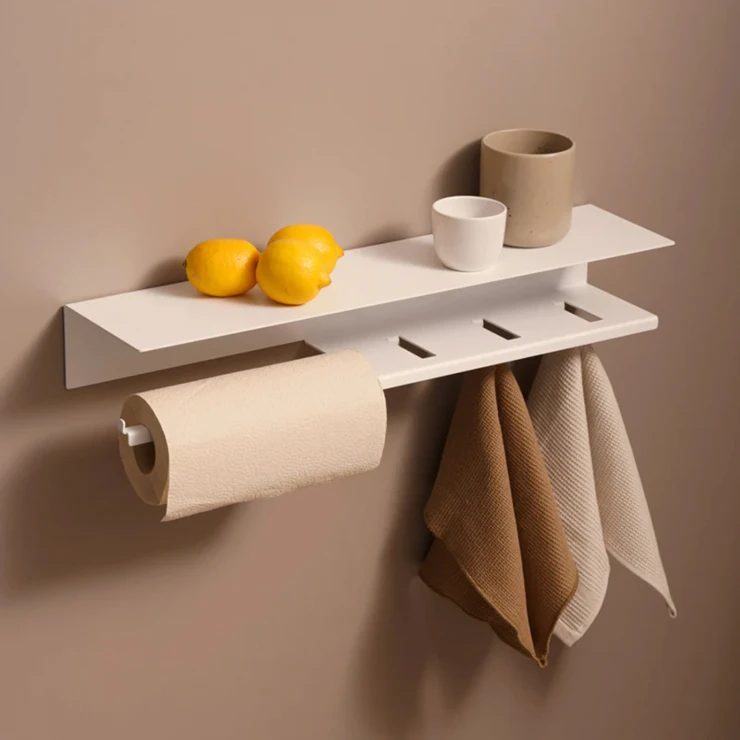 Køkkenrulleholder Sommardopp 60 cm Venstre Hvid