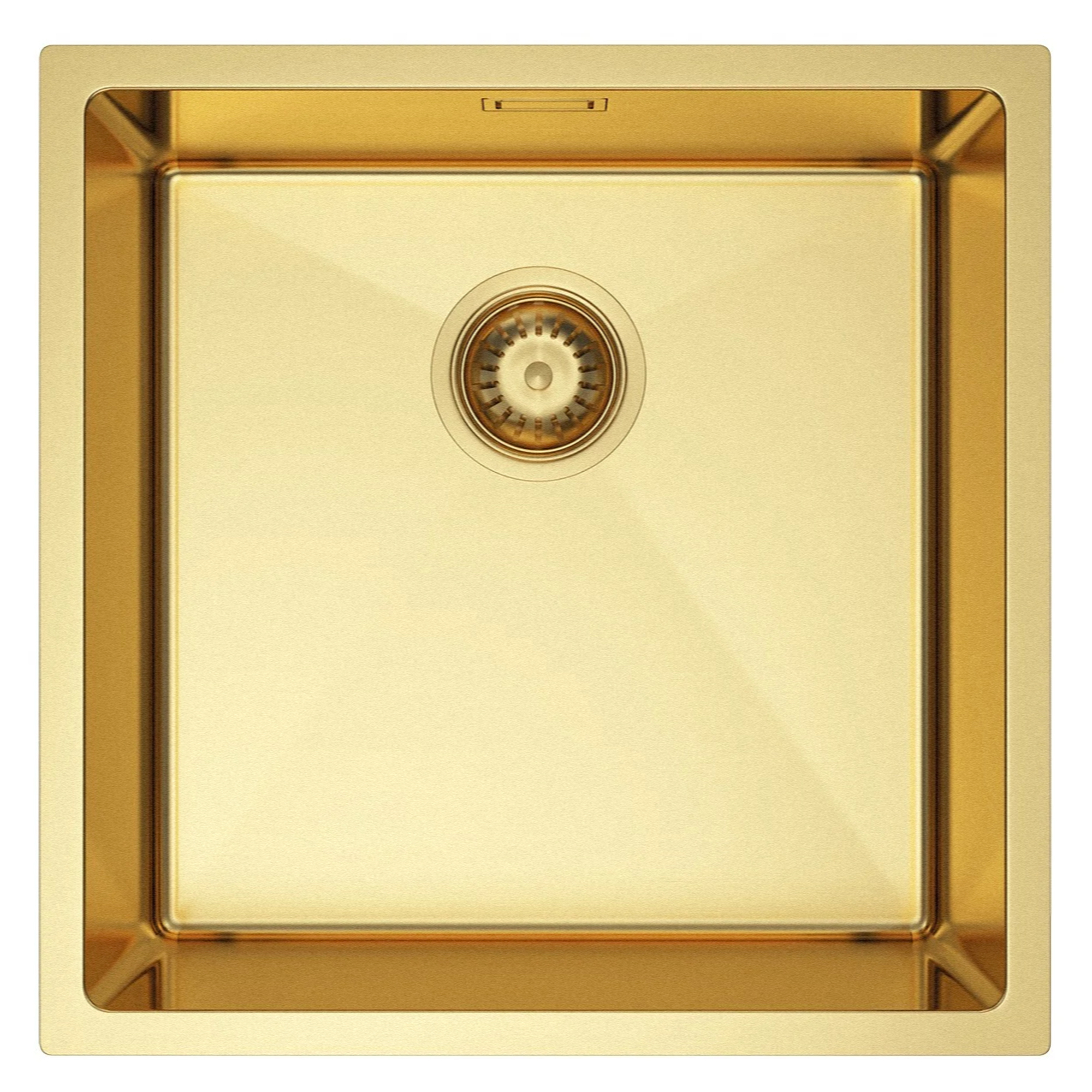 Rustfrit Stål Køkkenvask Valoise Guld Mat 44x44 cm med Vandlås