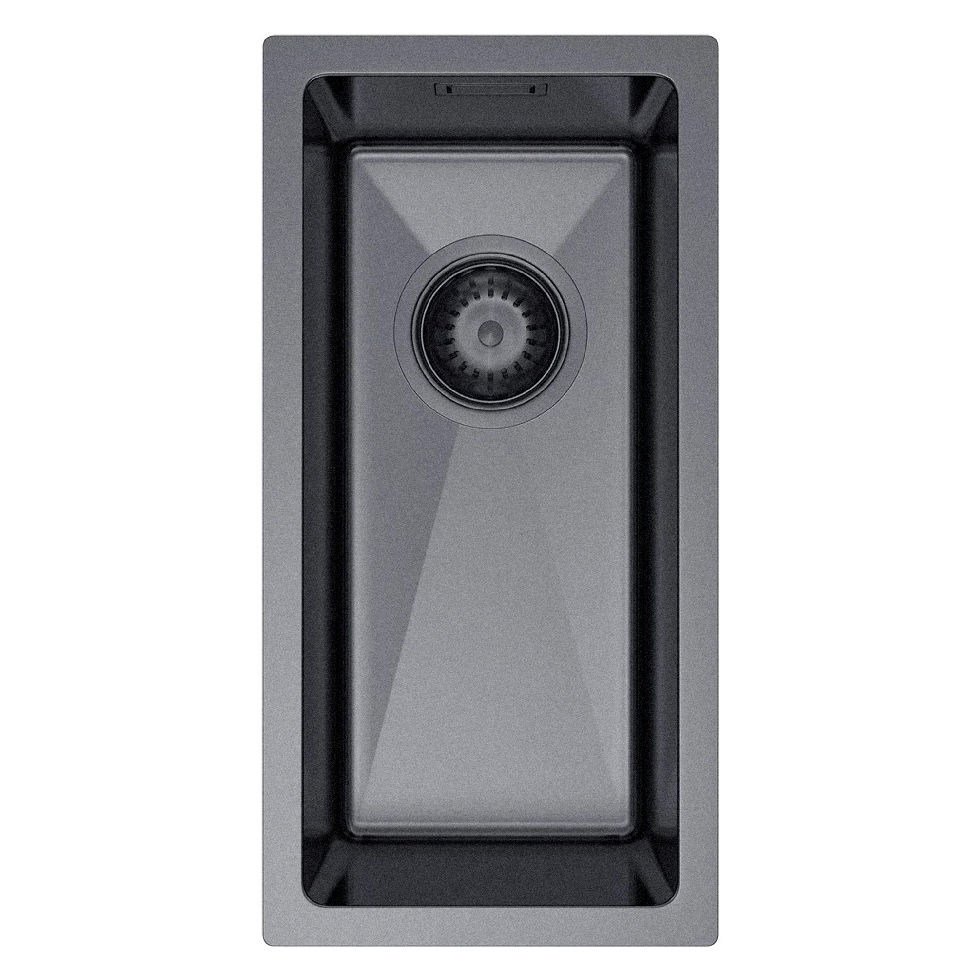 Rustfrit Stål Køkkenvask Valoise Grafit Mat 22x44 cm med Vandlås