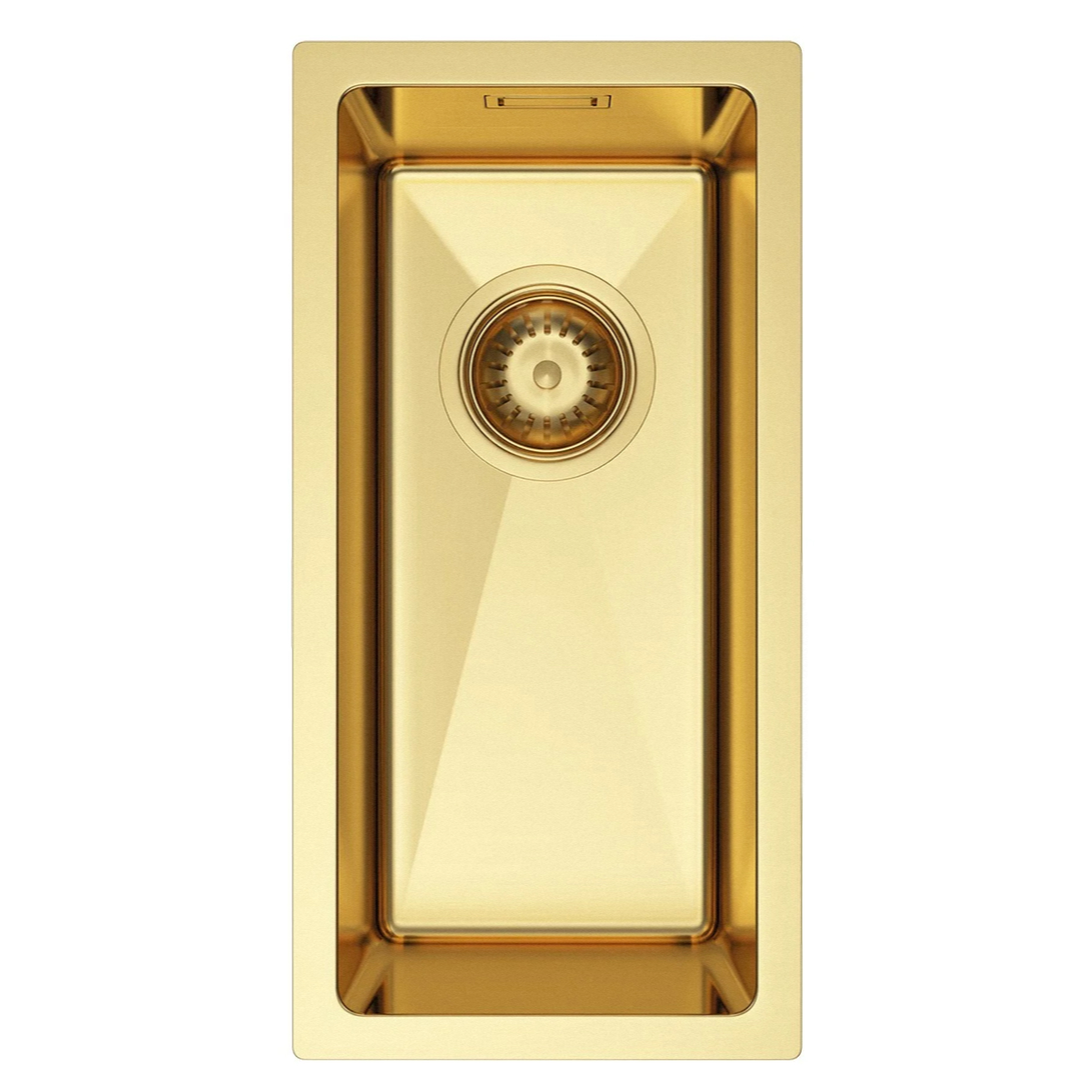 Rustfrit Stål Køkkenvask Valoise Guld Mat 22x44 cm med Vandlås