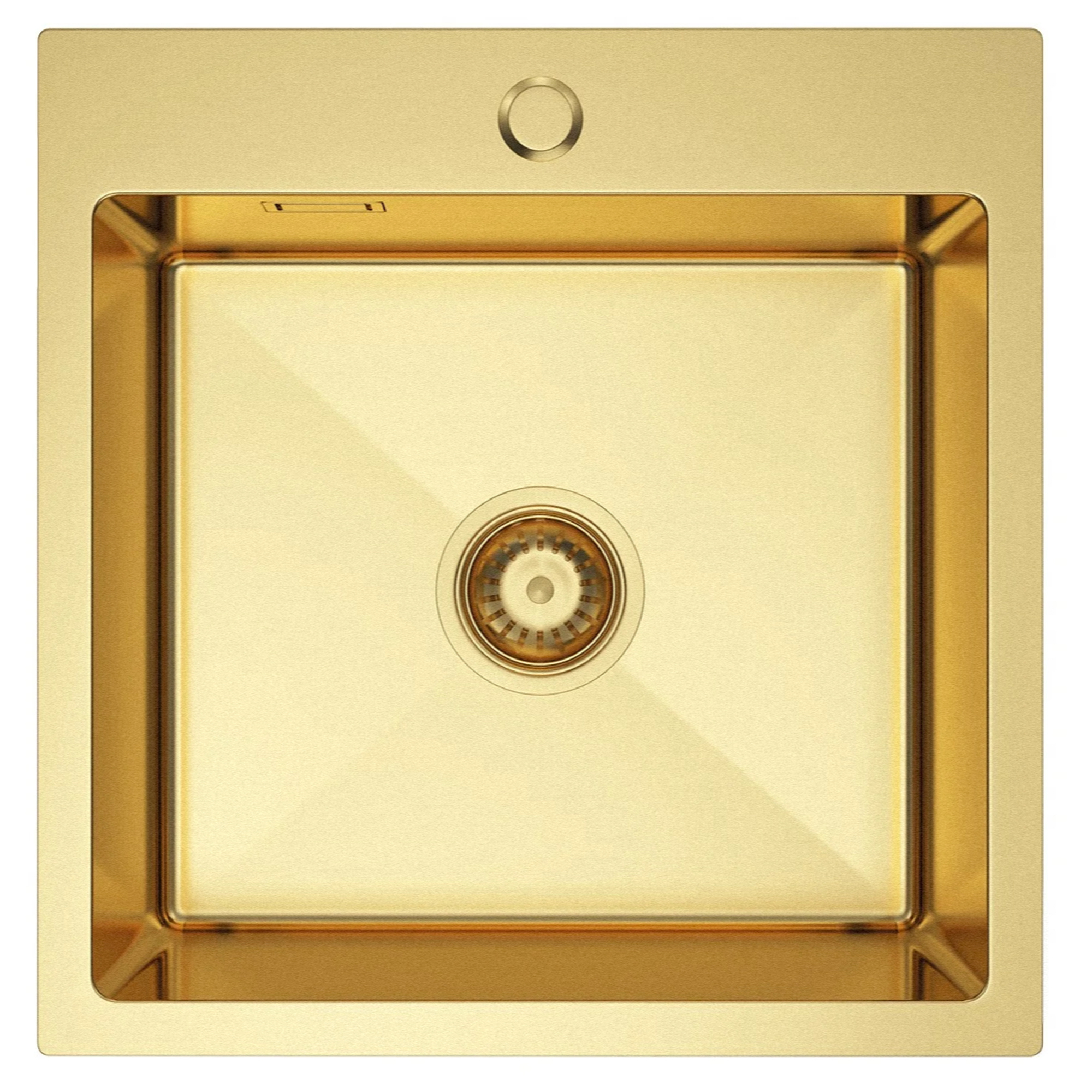 Rustfrit Stål Køkkenvask Lorvaux Guld Mat 46x45 cm med Vandlås