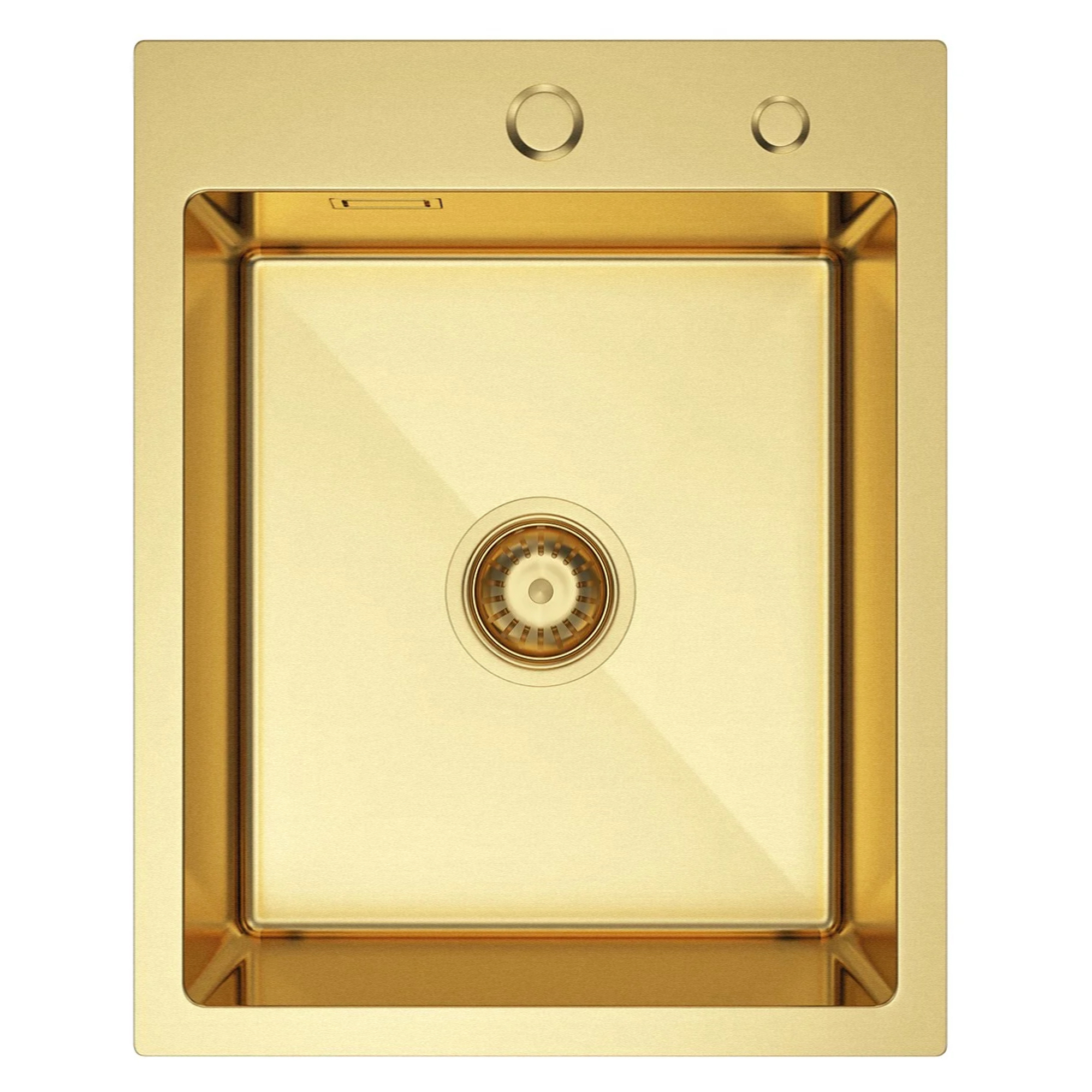 Rustfrit Stål Køkkenvask Arvion Guld Mat 40x50 cm med Vandlås