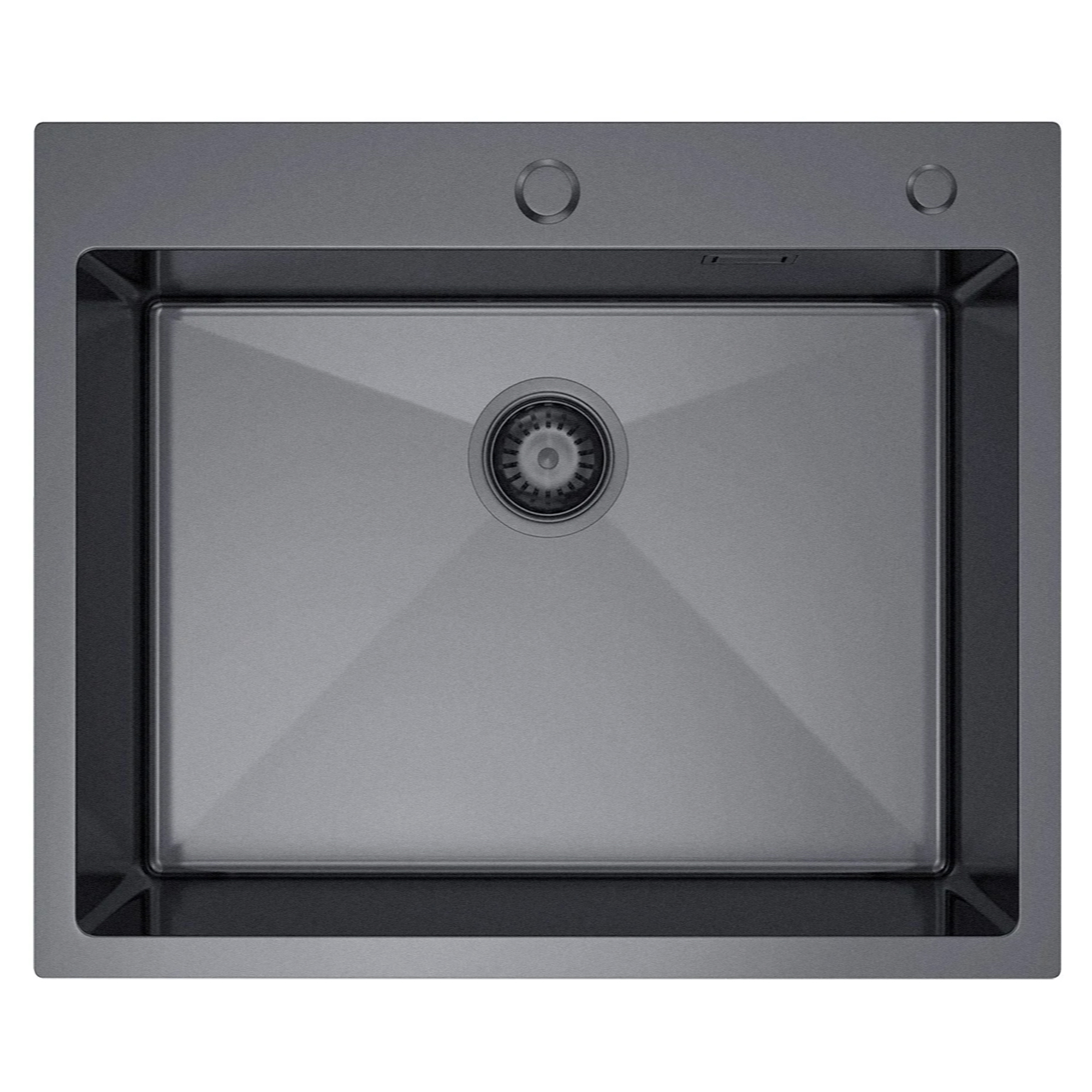Rustfrit Stål Køkkenvask Celvere Grafit Mat 60x50 cm med Vandlås