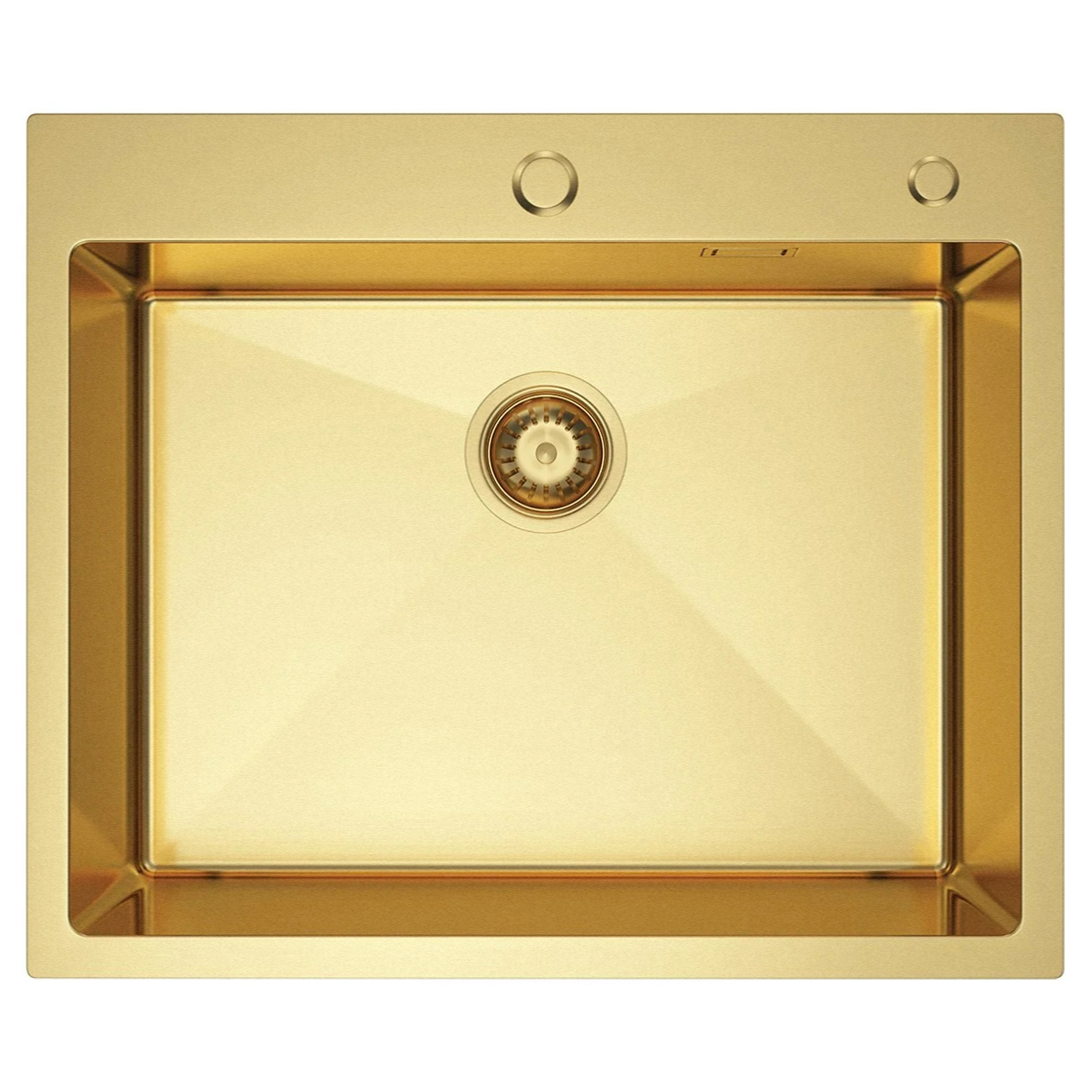 Rustfrit Stål Køkkenvask Celvere Guld Mat 60x50 cm med Vandlås