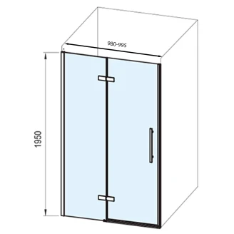 Ravak Brusedør <strong>Cool!</strong>  100 cm Hvid Mat