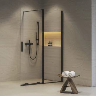 Ravak Brusevæg <strong>Roll</strong>  140 cm Sort Mat