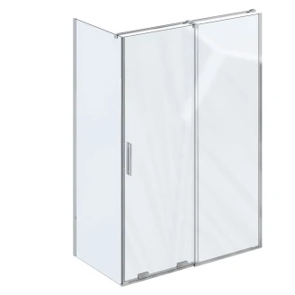 Ravak Brusehjørne <strong>Roll</strong>  100 + 80 cm Krom Blank