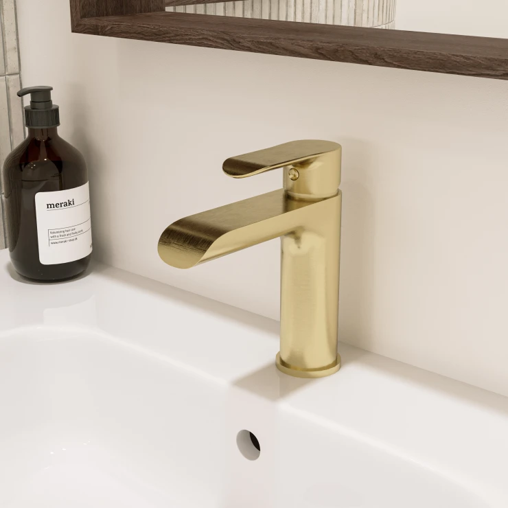 Håndvaskarmatur Lore Guld Mat