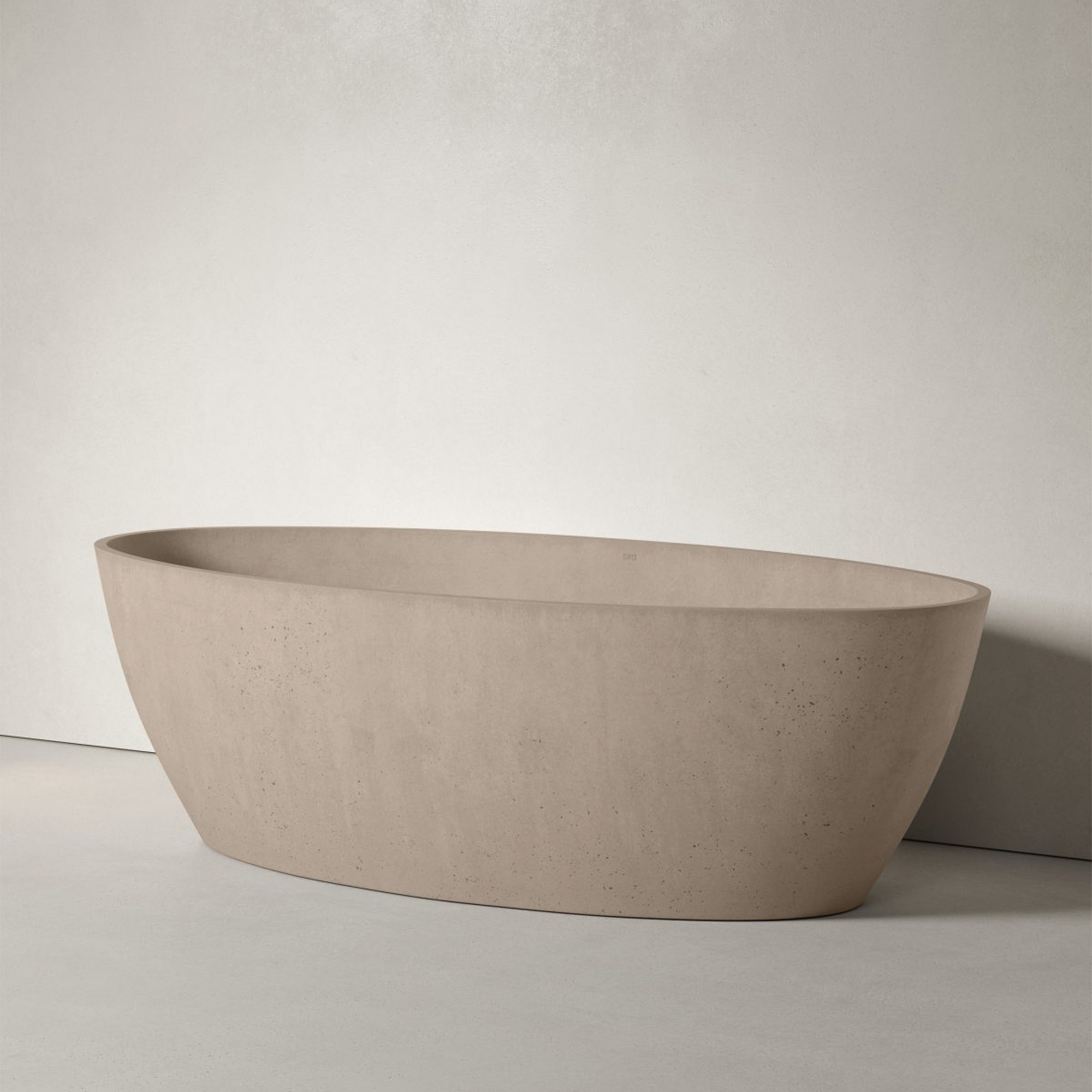 Sira Håndlavet Cement Badekar Fiord Grå-Brun Mat