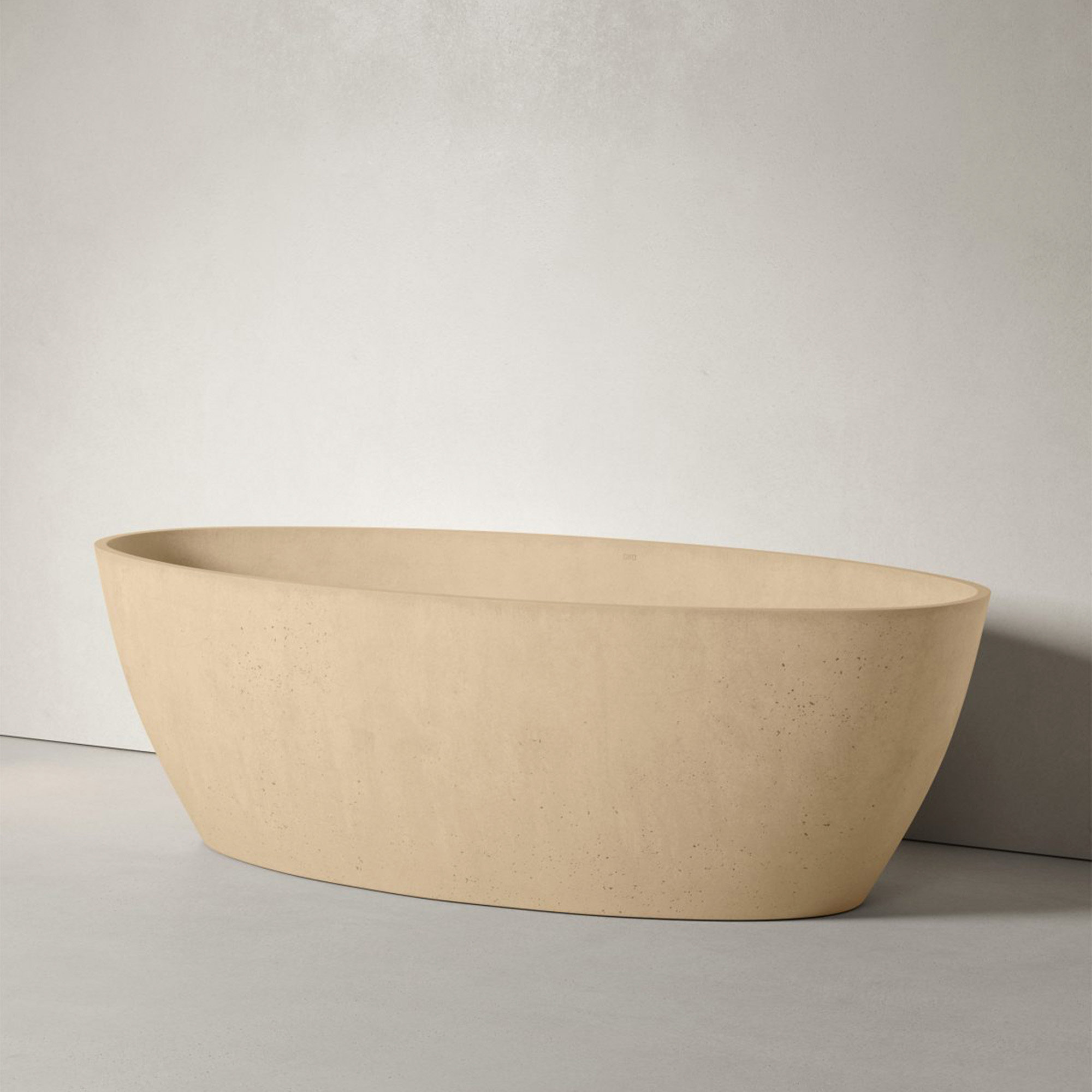 Sira Håndlavet Cement Badekar Fiord Gul Mat