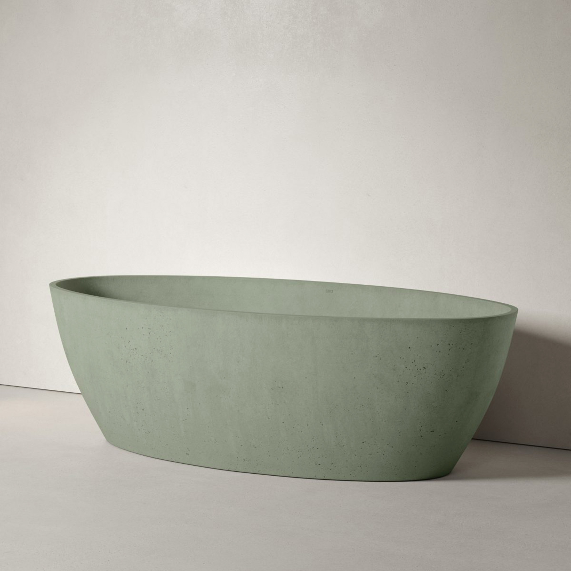 Sira Håndlavet Cement Badekar Fiord Grøn Mat