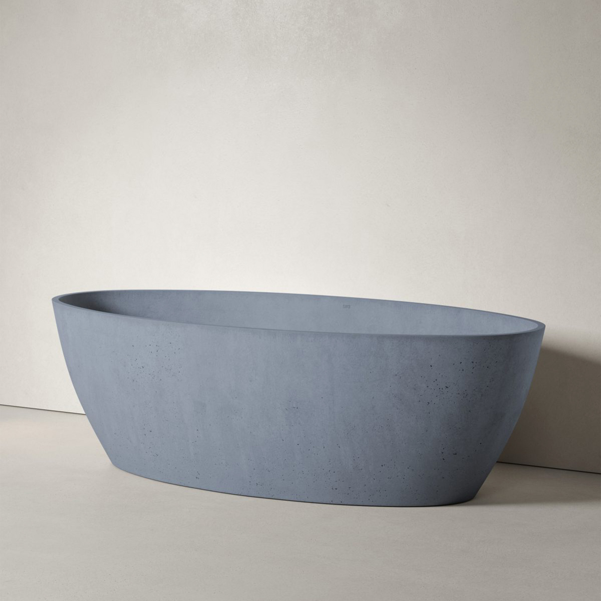 Sira Håndlavet Cement Badekar Fiord Blå Mat