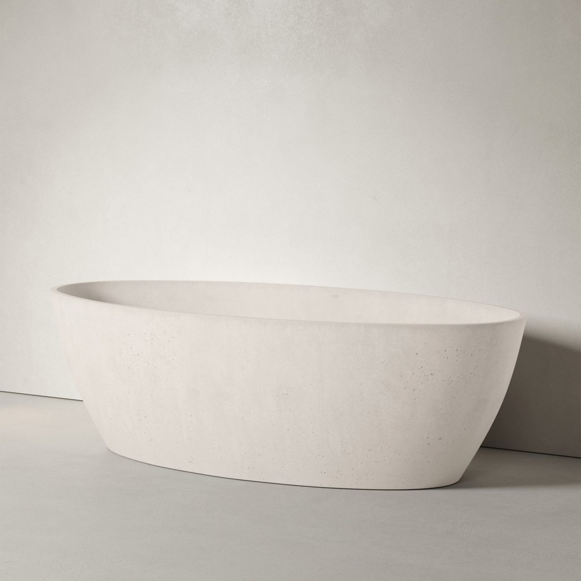 Sira Håndlavet Cement Badekar Fiord Hvid Mat