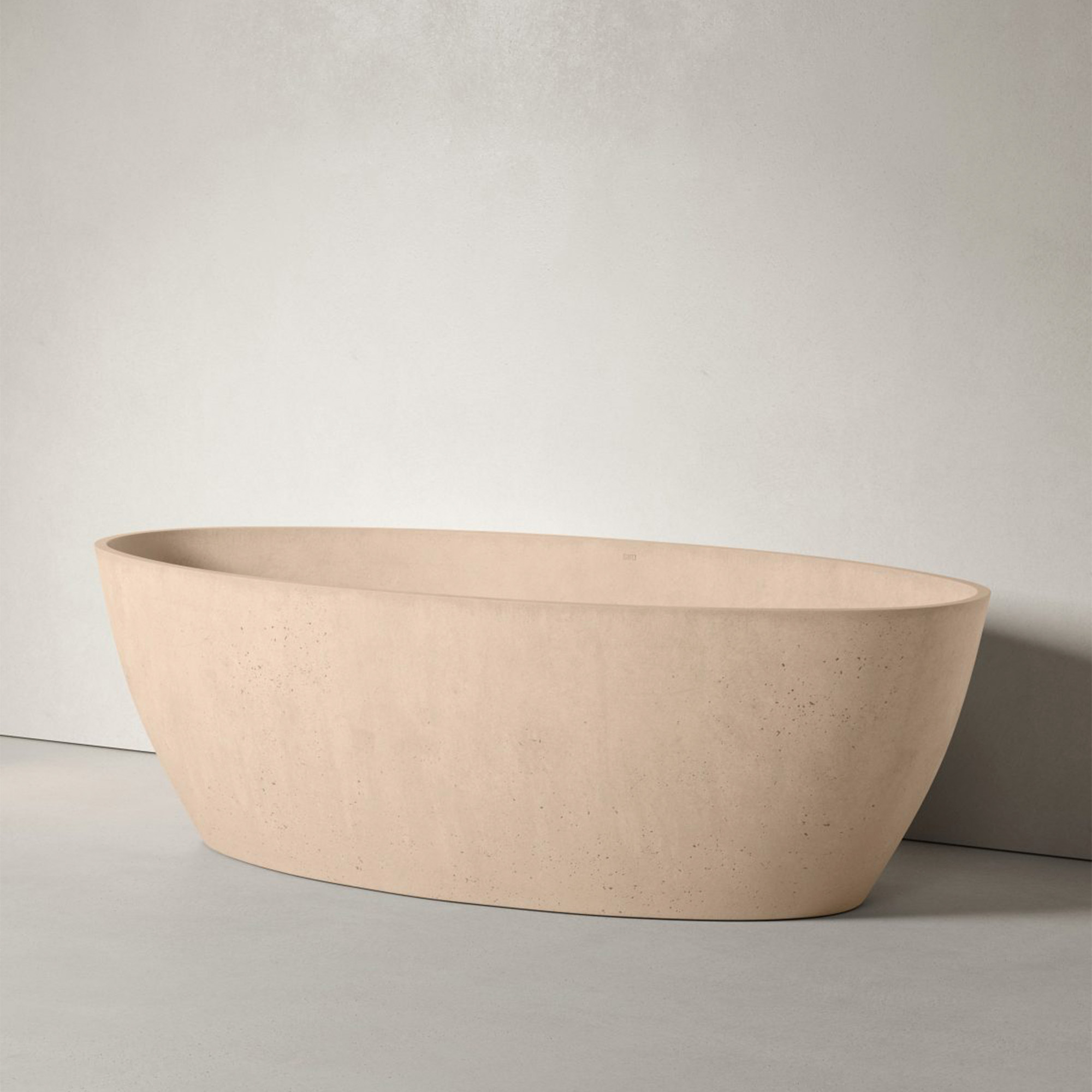 Sira Håndlavet Cement Badekar Fiord Mørk Beige Mat