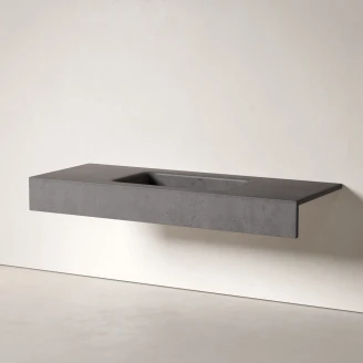 <strong>Sira</strong>  Håndlavet Cement Håndvask Arctic Mørkegrå Mat 120 cm