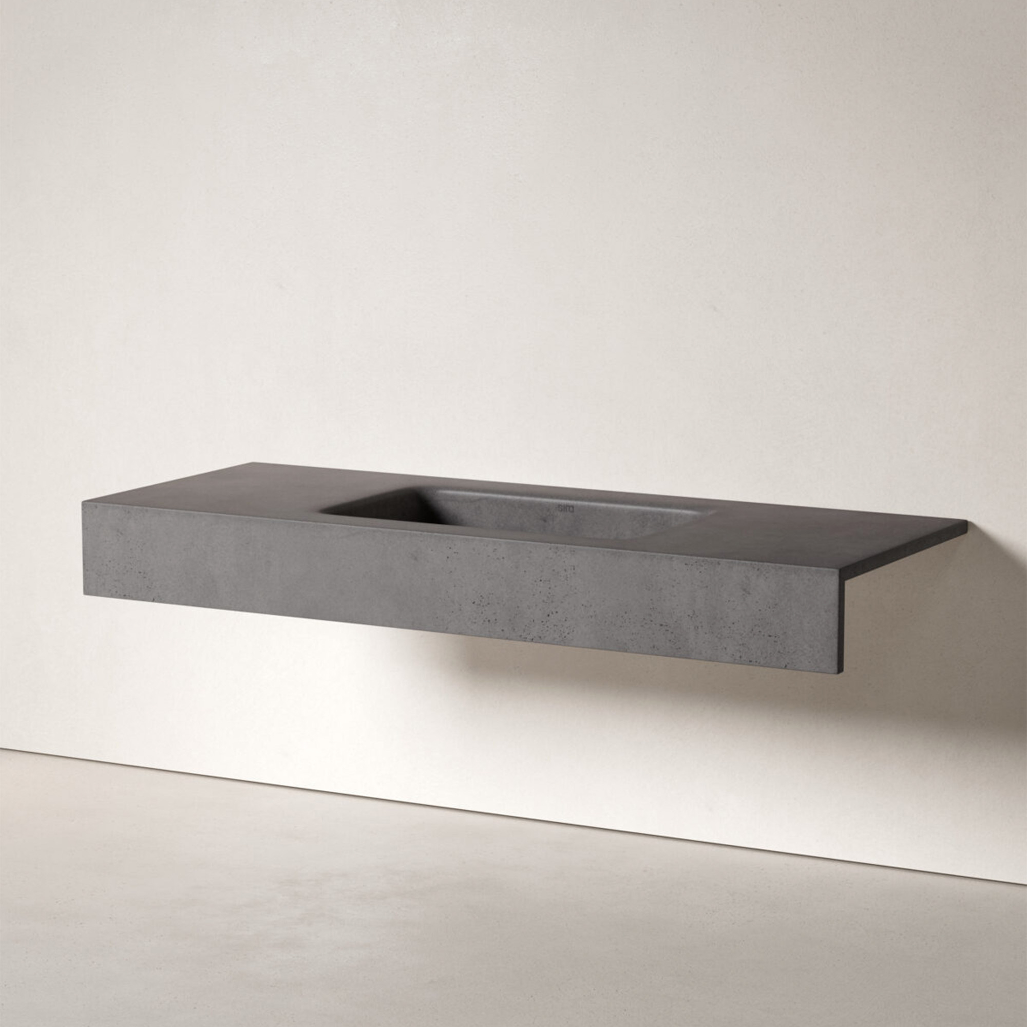 Sira Håndlavet Cement Håndvask Arctic Mørkegrå Mat 120 cm