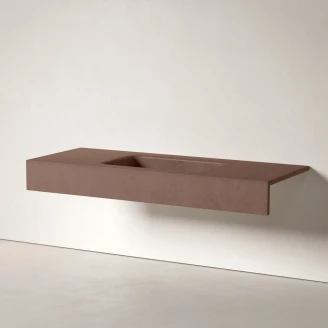 <strong>Sira</strong>  Håndlavet Cement Håndvask Arctic Brun Mat 120 cm