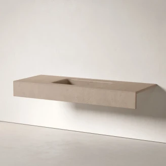 <strong>Sira</strong>  Håndlavet Cement Håndvask Arctic Grå-Brun Mat 120 cm