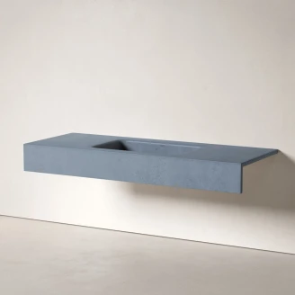 <strong>Sira</strong>  Håndlavet Cement Håndvask Arctic Blå Mat 120 cm