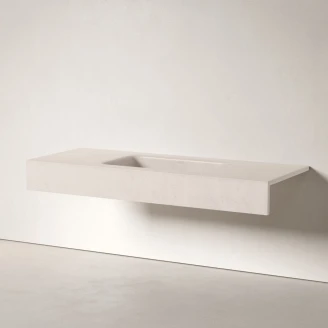 <strong>Sira</strong>  Håndlavet Cement Håndvask Arctic Hvid Mat 120 cm