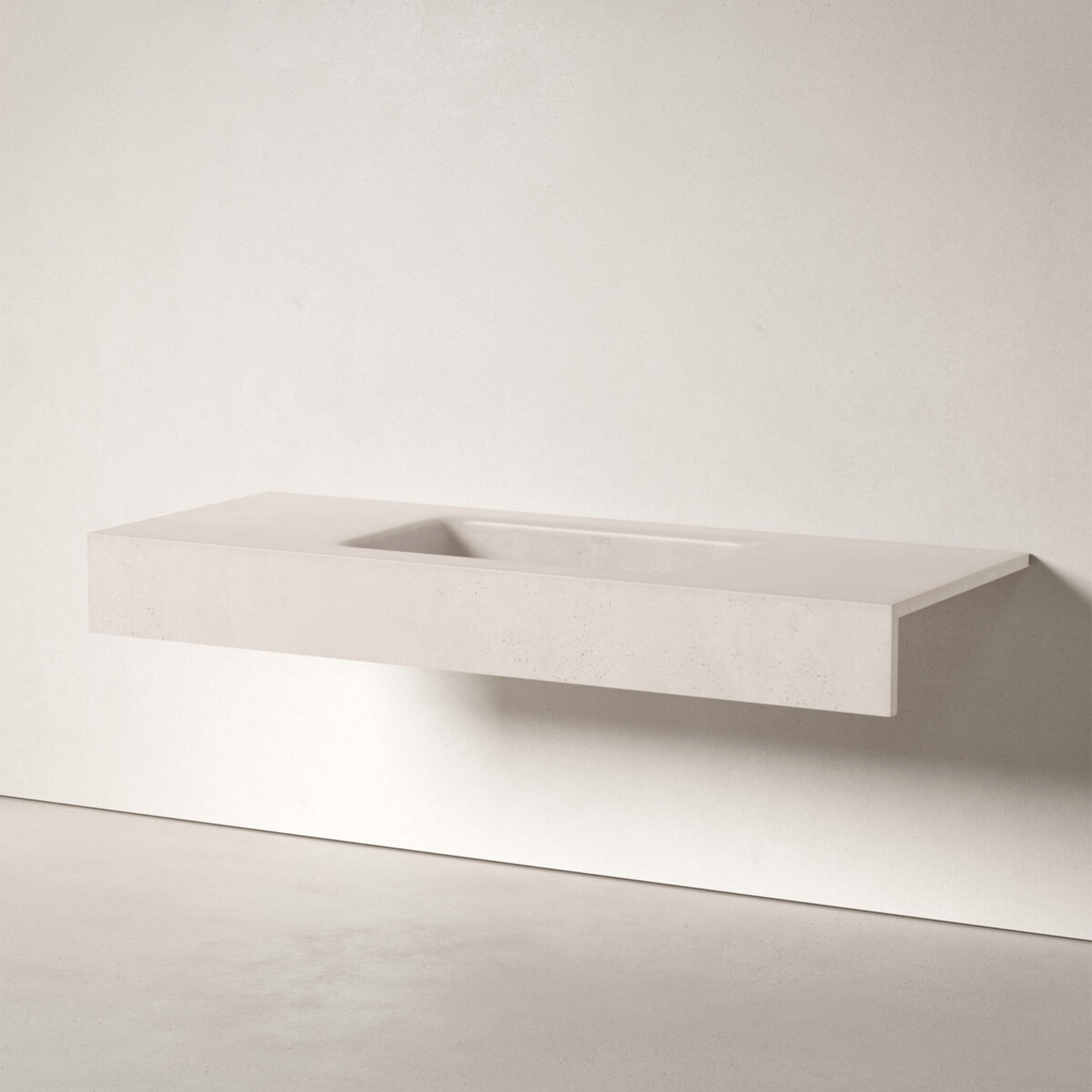 Sira Håndlavet Cement Håndvask Arctic Hvid Mat 120 cm