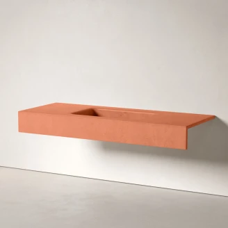 <strong>Sira</strong>  Håndlavet Cement Håndvask Arctic Orange Mat 120 cm