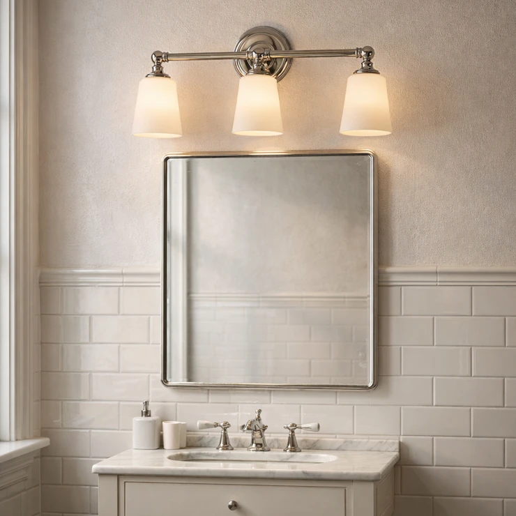 Feiss Væglampe Trio Huguenot Lake Krom