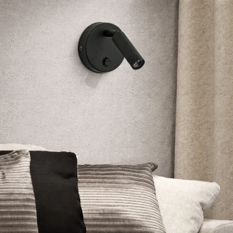 Spotlight <strong>Lyra</strong>  Justerbar Sort Mat 11 cm