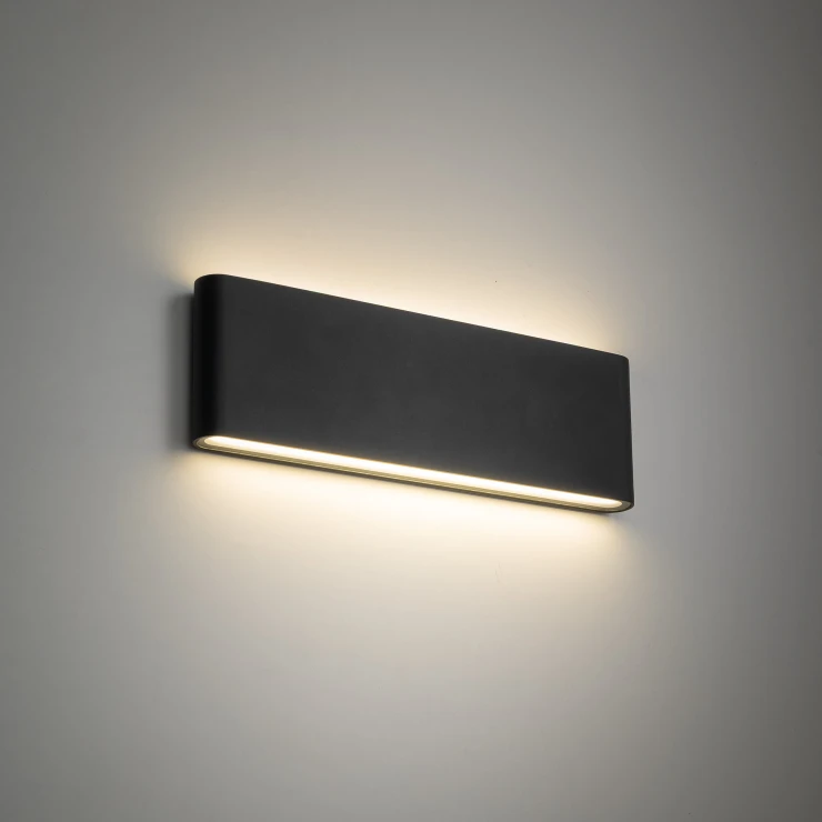 Udendørs Væglampe L Sundby Grå Mat