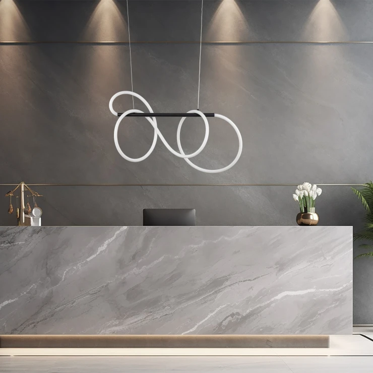 Hængelampe Menton Sort Mat 70 cm