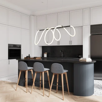 Hængelampe <strong>Menton</strong>  Sort Mat 100 cm