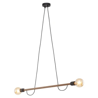 Hængelampe Duo <strong>Lys</strong>  Træ Mat