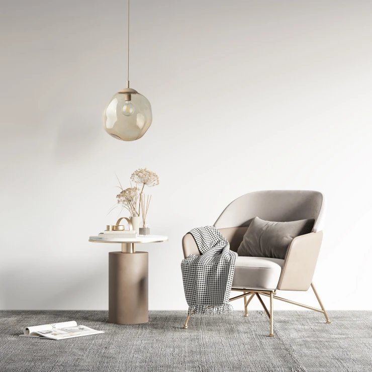 Hængelampe M Ardea Beige Mat