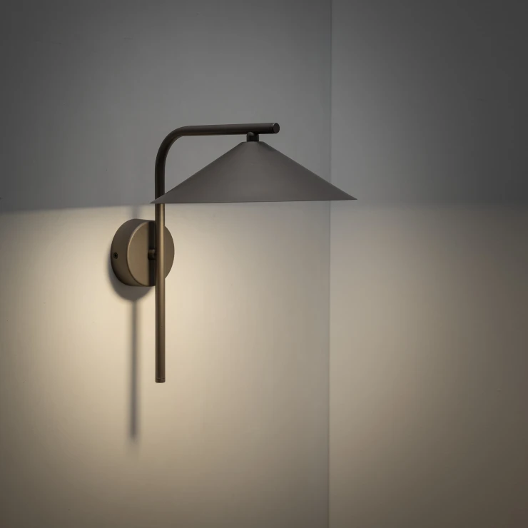 Væglampe S Bruma Brun Mat