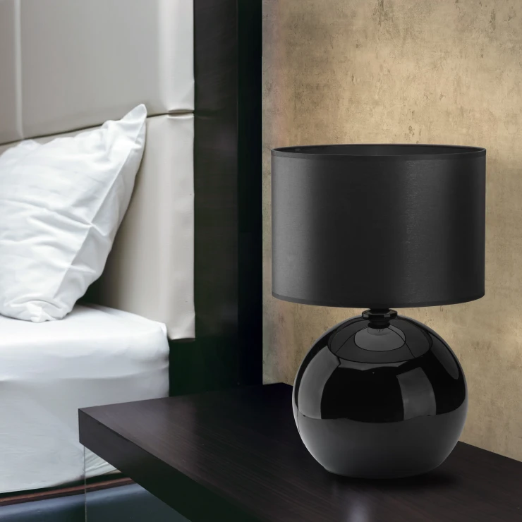 Bordlampe M Arlix Sort, Guld Blank