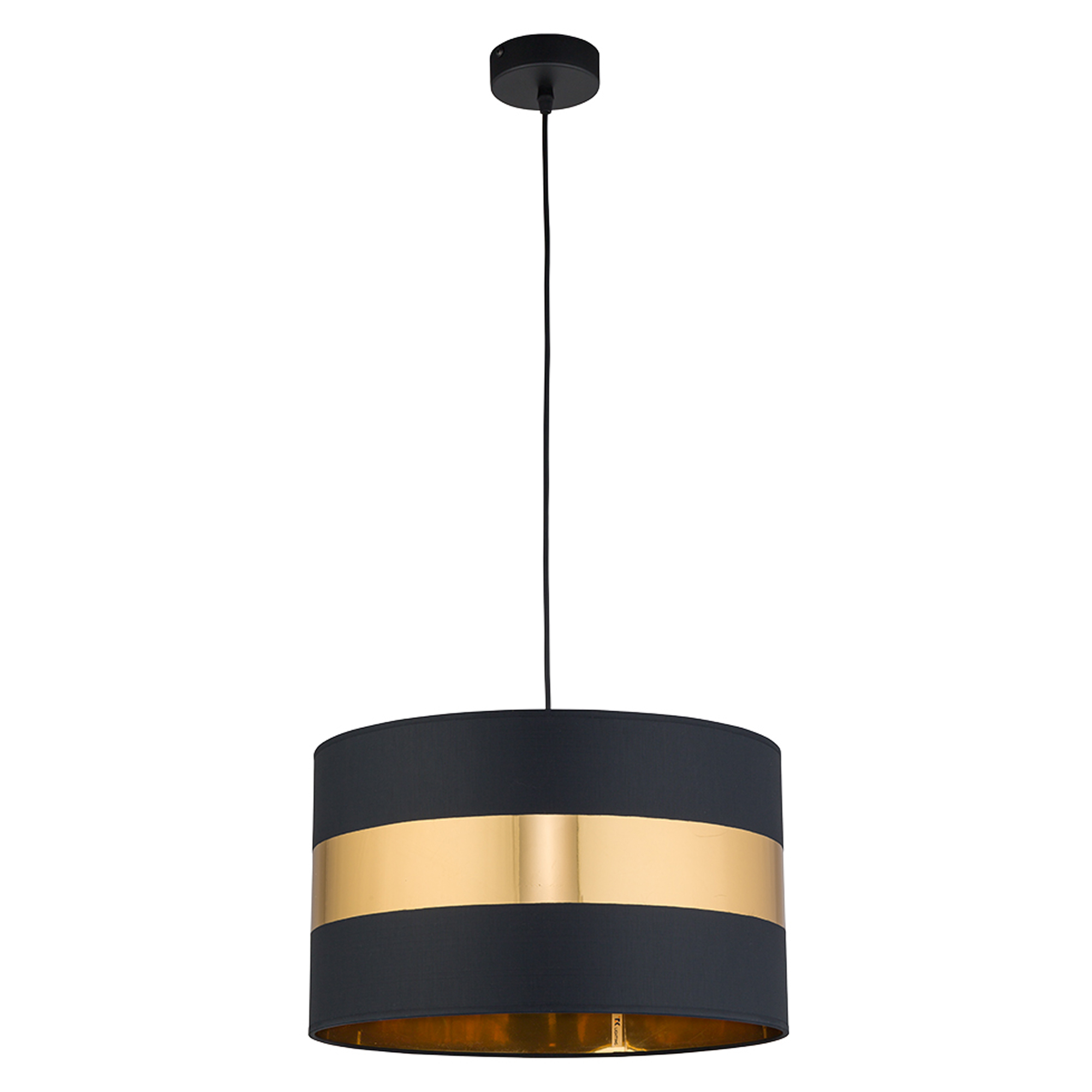 Hængelampe Orvian Sort, Guld Blank Ø 50 cm