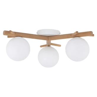 Loftlampe Trio <strong>Duffy</strong>  Hvid, Træ Mat