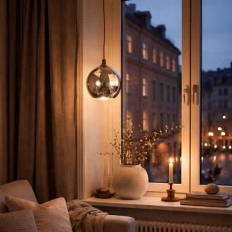 Vindueslampe <strong>Avenir</strong>  Grafit Blank Ø 25 cm