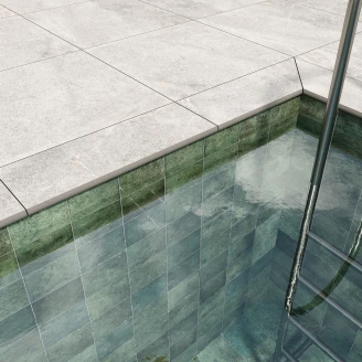 Poolkant Klinker <strong>Empyrio</strong>  Lysegrå Mat 20x60 cm Tykkelse 20 mm