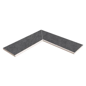 Poolkant Hjørnesæt Klinker <strong>Empyrio</strong>  Mørkegrå Mat 20x60 cm Tykkelse 20 mm