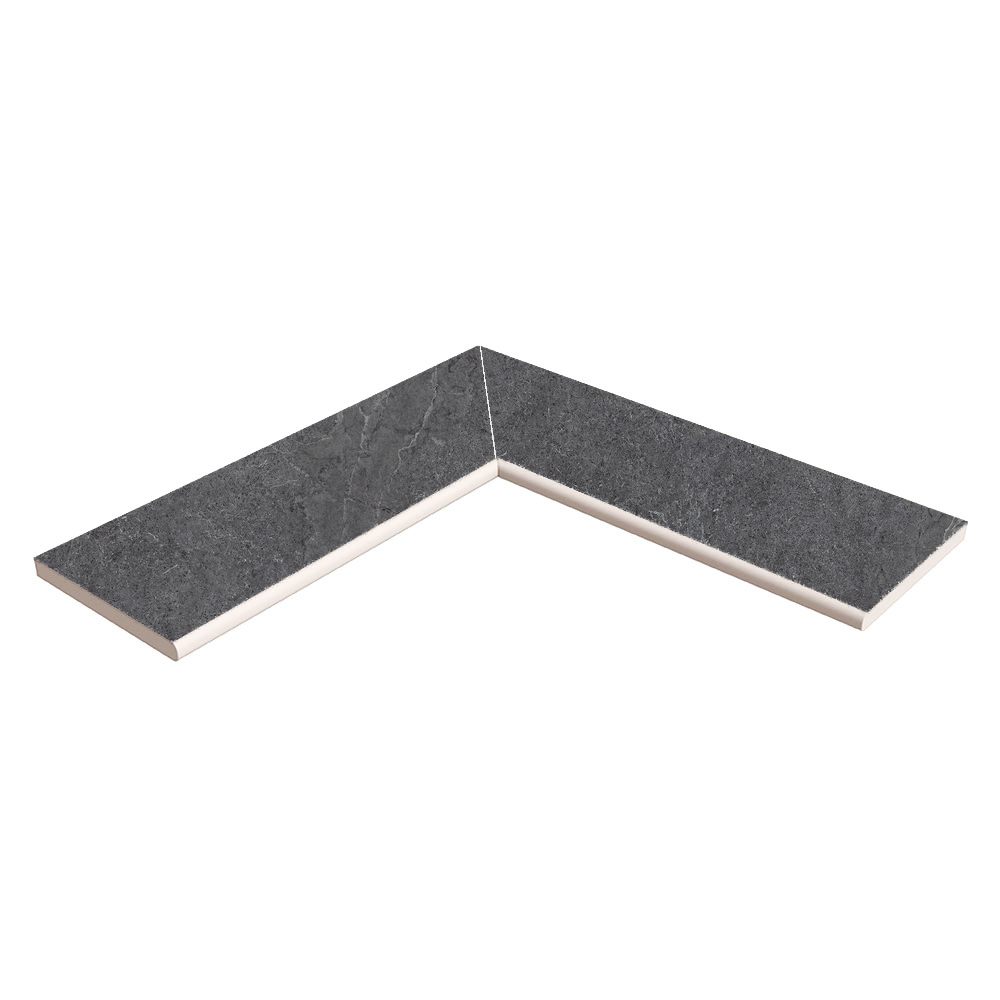 Poolkant Hjørnesæt Klinker Empyrio Mørkegrå Mat 20x60 cm Tykkelse 20 mm